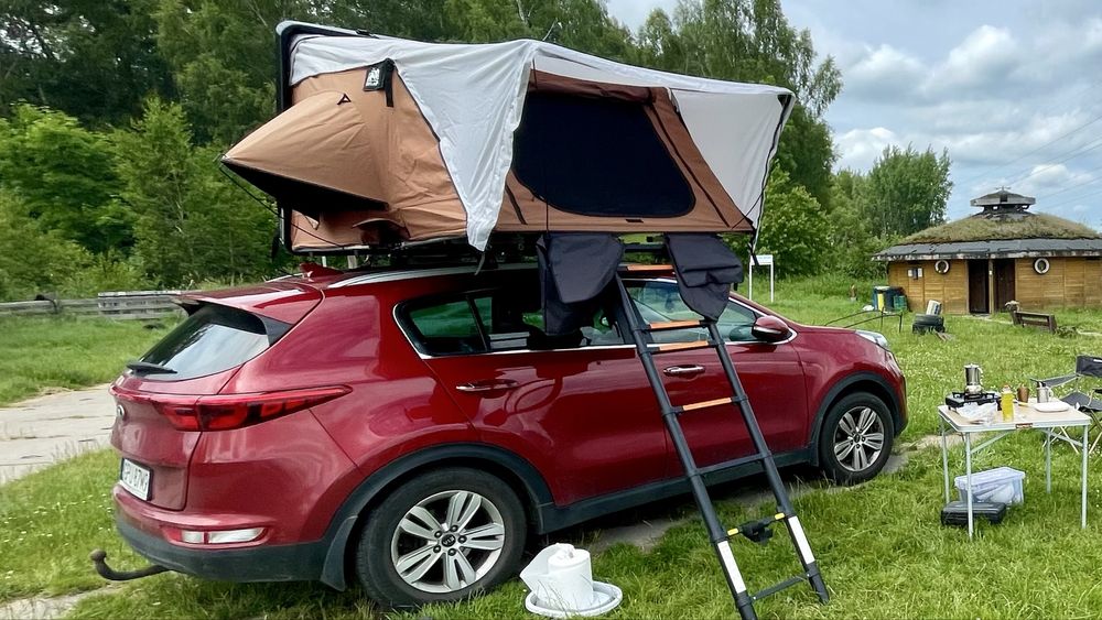 Namiot dachowy na samochod offlander fold 2 z przedsionkiem