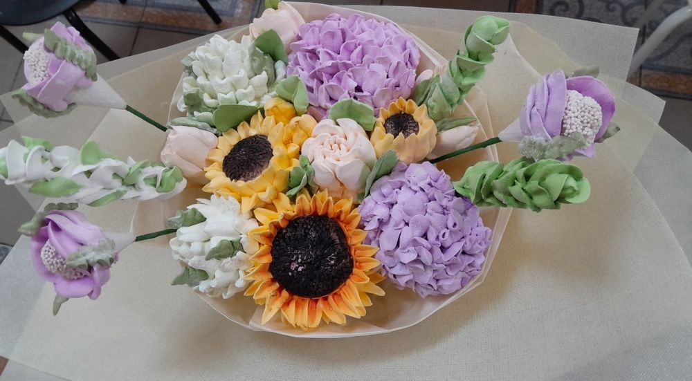 Букети із зефірних квітів.
Використовую тільки натуральні я