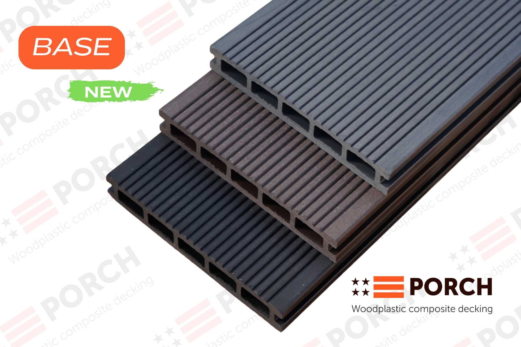 Терасна композитна дошка ДПК Porch Intense, Real, Multi, Base