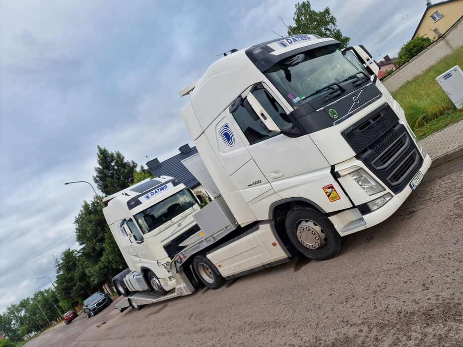 Wynajem naczepa niskopodwoziowa laweta transport ciągnika siodłowego