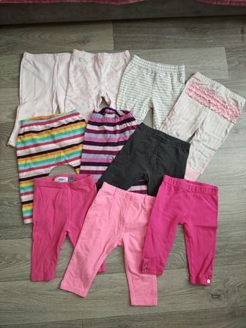 Набор штанов, лосины для девочки 6-9 месяцев, 12 месяцев