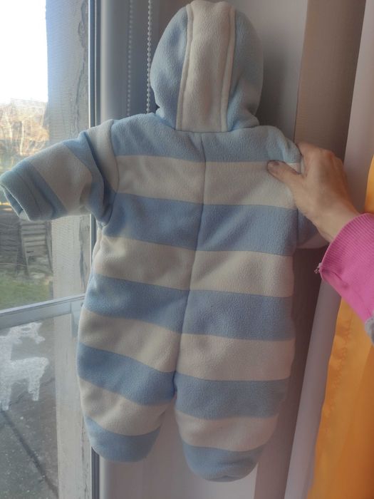 Kombinezon zimowy z kapturem niemowlęcy, dla noworodka