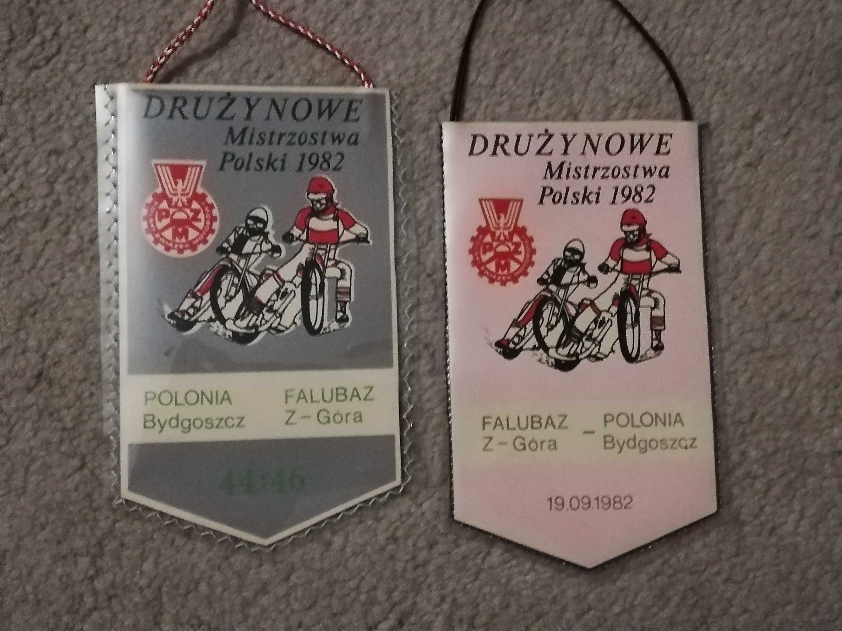 Falubaz Zielona Góra - Polonia Bydgoszcz żużel speedway proporczyki