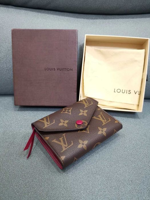 Louis_Vuitton Victorine Monogram Mały Portfel Róża czerwona