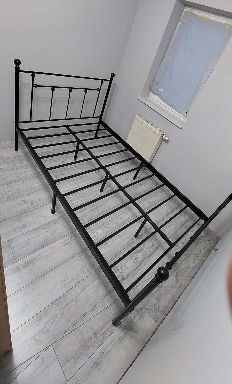 Łóżko metalowe 120 x 200 cm , kolor czarny
