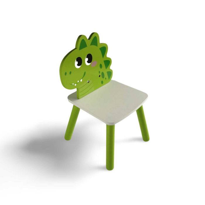 Krzesełko dziecięce drewniane Dinozaur do stołu DLA DZIECI od 2-5 lat