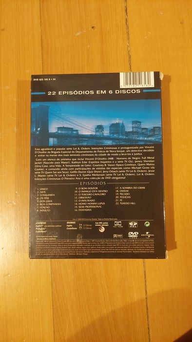 DvD's Série Lei e Ordem - Intenções Criminosas - temporada 1