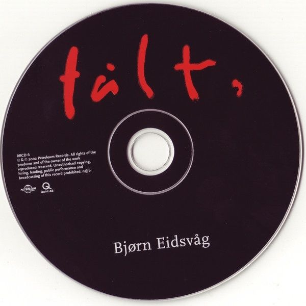 Bjørn Eldsvåg - Tålt CD (indie rock, Norway)