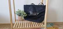 Dwustronna torba shopper Juicy Couture czarna