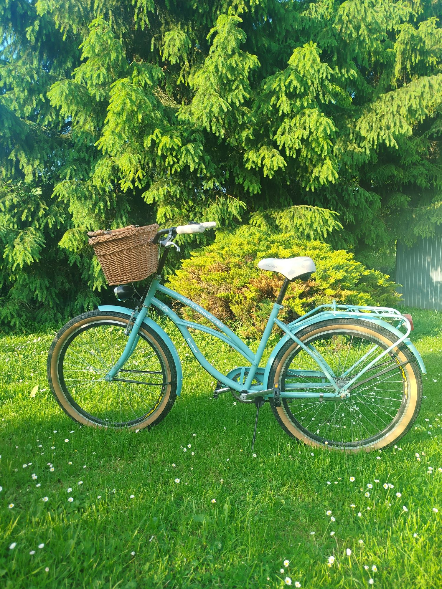 Rower damski cossak miętowy retro