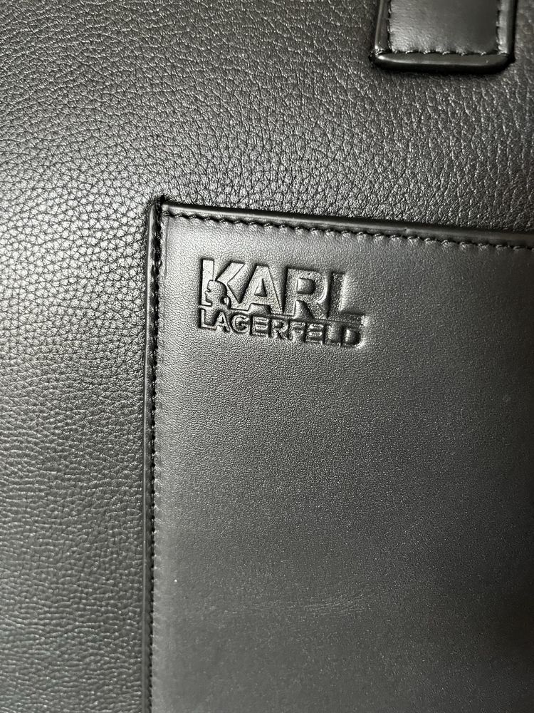 Karl Lagerfeld tote bag , torba meska 100% skóra naturalna