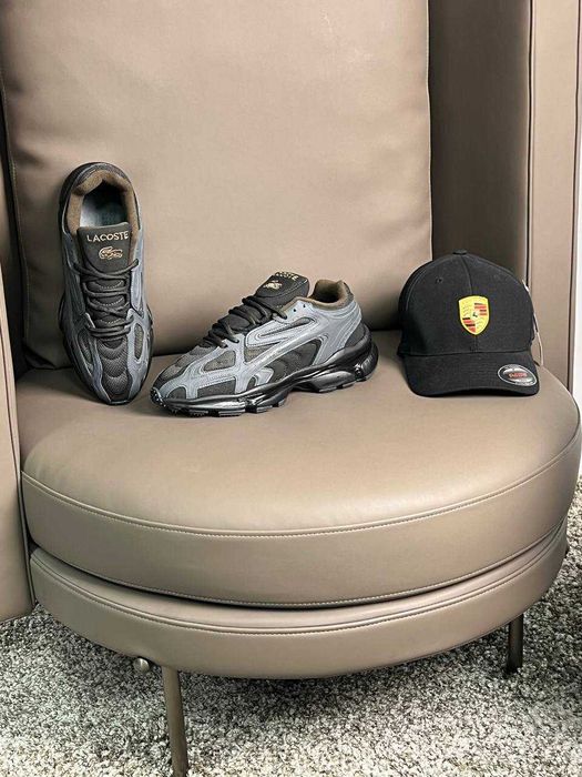 Чоловічі кросівки лакоста Lacoste L003 2K24 PRM Grey Black [41-45]