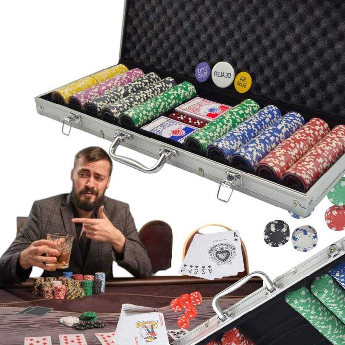 Zestaw do pokera poker 500 elementów walizka