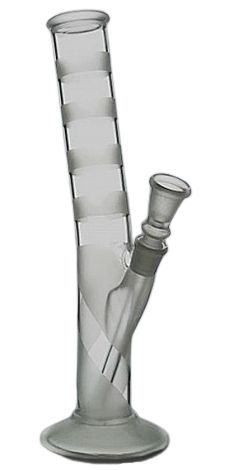 Szklana Fajka Wodna Bongo Przezroczyste 26 cm z Chillum 14,5 mm