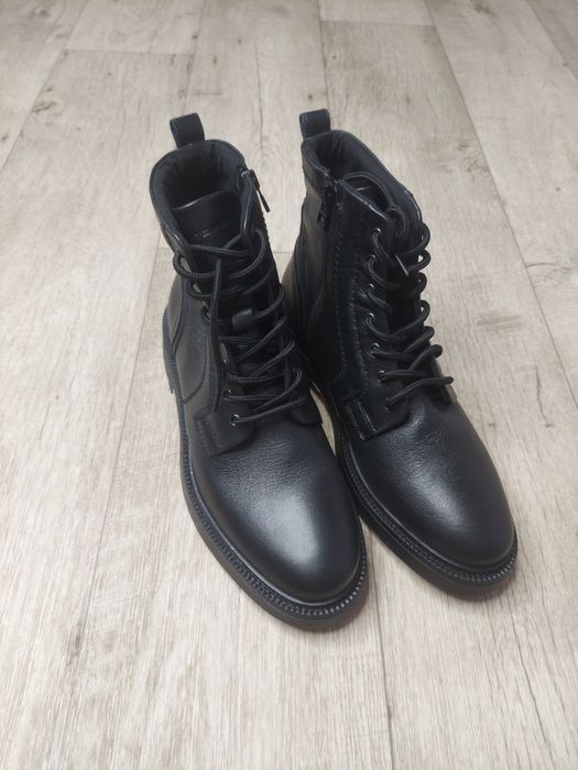 мужские высокие кожаные ботинки tommy hilfiger