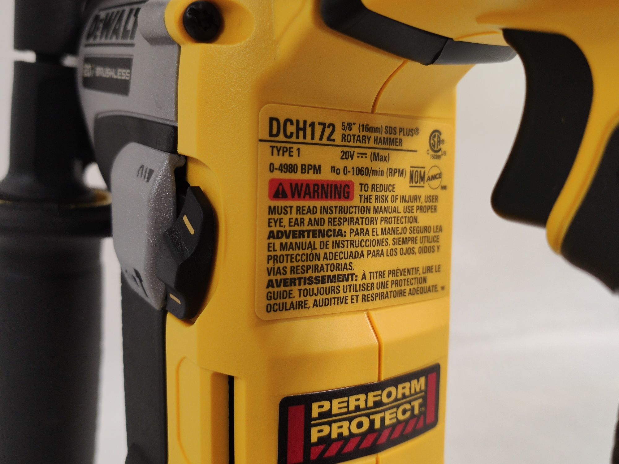 Оригінальний безщітковий перфоратор DeWALT DCH172b XR 20Vmax Atomic