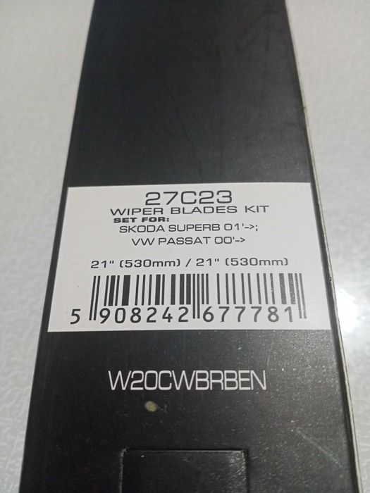 Щітки склоочисника, двірники безкаркасні, 27C23 Kamoka/530mm/ SIDE PIN