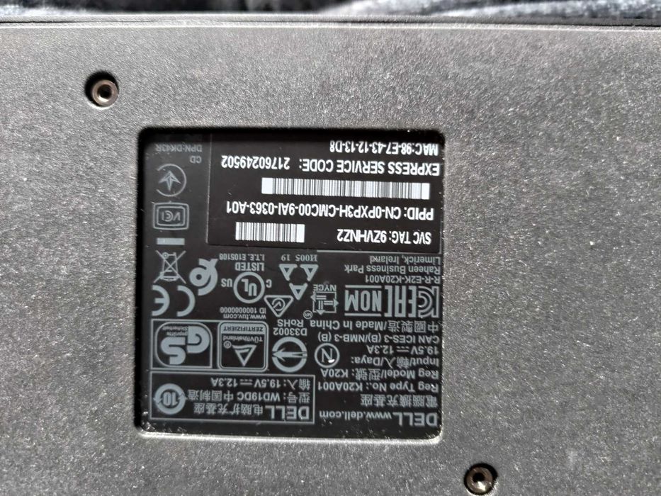 Stacja dokująca Dell WD19DC + zasilacz 130 W