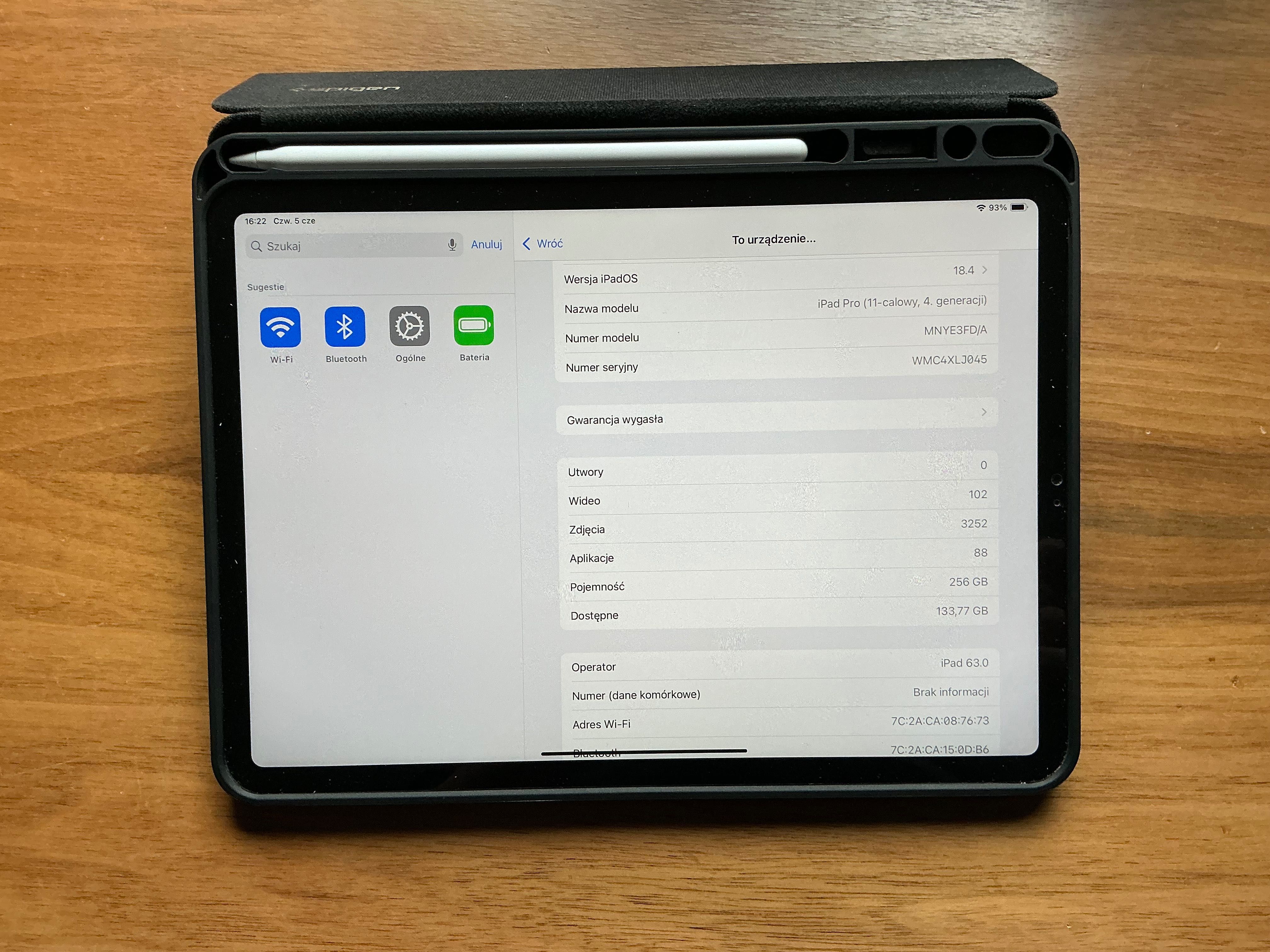 Okazja! ipad pro 11 wifi cellular M2 256 GB Space Gray 5G + pencil