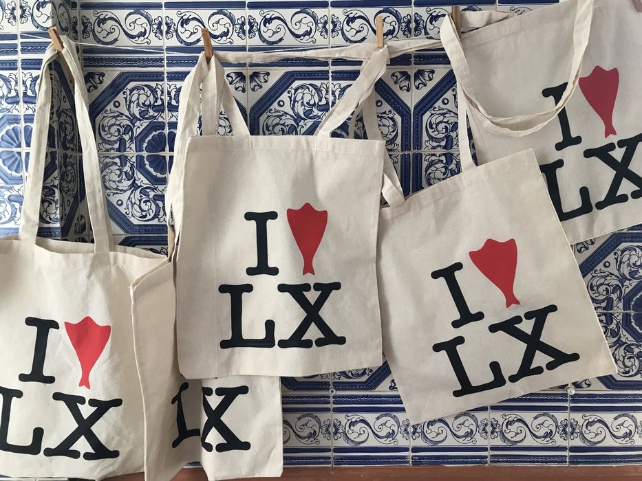 Tote bag I Cod Lx bacalhau saco original serigrafia Lisboa arte