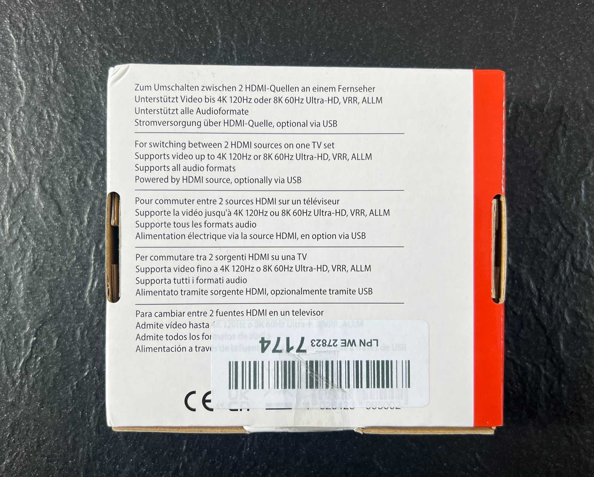FeinTech VSW12100 HDMI 2.1 Switch 2 w 1