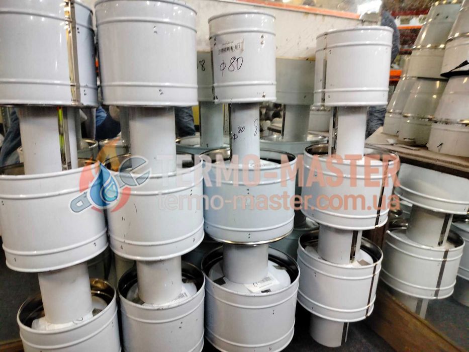 Димохідні труби 130/200, чорні труби та комплектуючі різних діаметрів