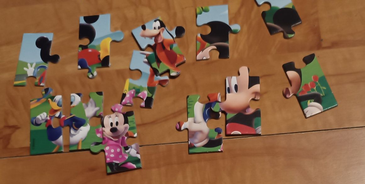 Puzzle + domino Myszka Minnie i Miki 3+