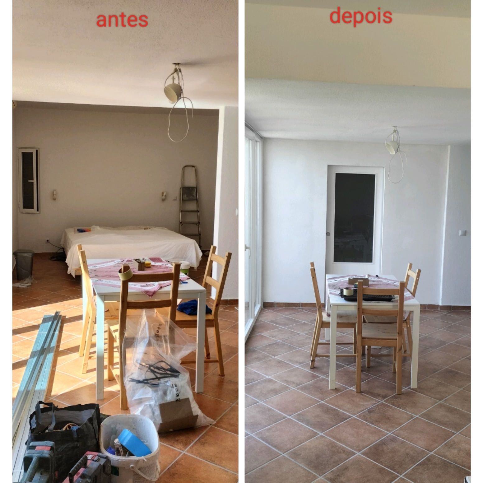 Remodelações gerais:tectos falsos e divisorias(pladur) e pintura.