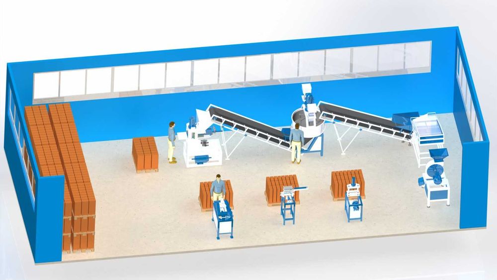 Лінія для виробництва гіперпресованої Лего цегли