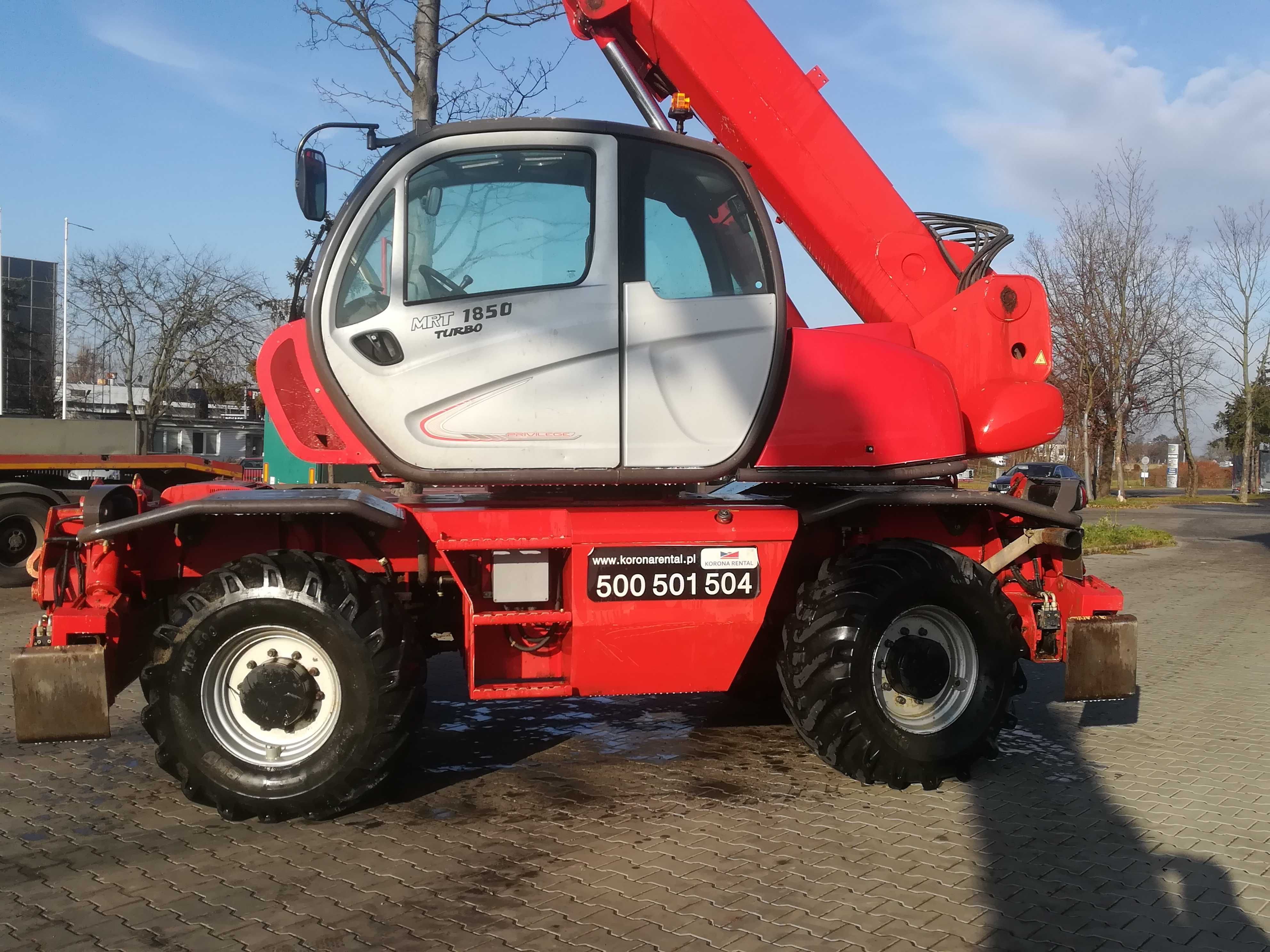 Wynajem ładowarek teleskopowych Manitou JCB cała Polska Korona Rental