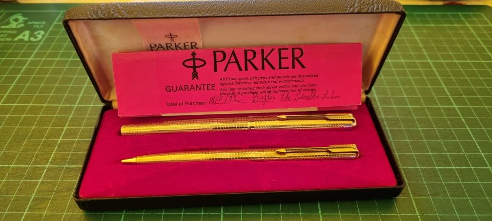 Caneta Tinteiro Parker 65 Consort Insígnia 14k Vintage