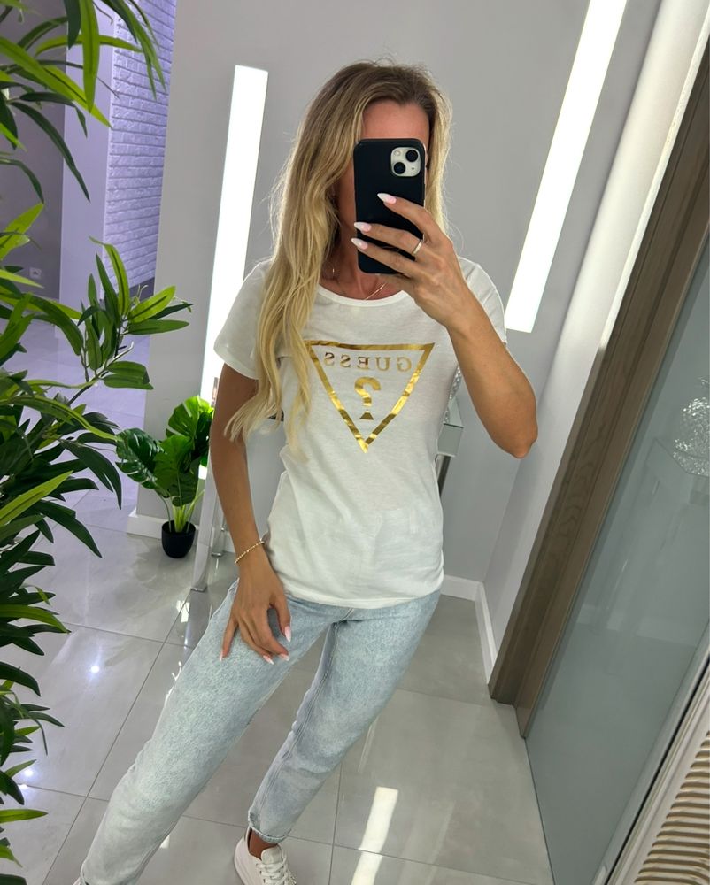 Koszulka T-shirt guess r.l biały