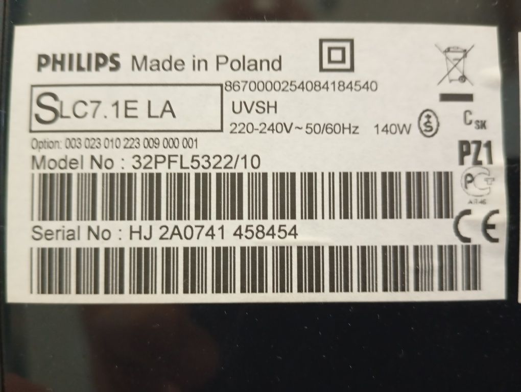 TV Philips 32'' modelo 32PFL5322/10