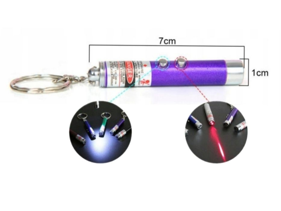 Laser zabawka brelok gadżet 2w1