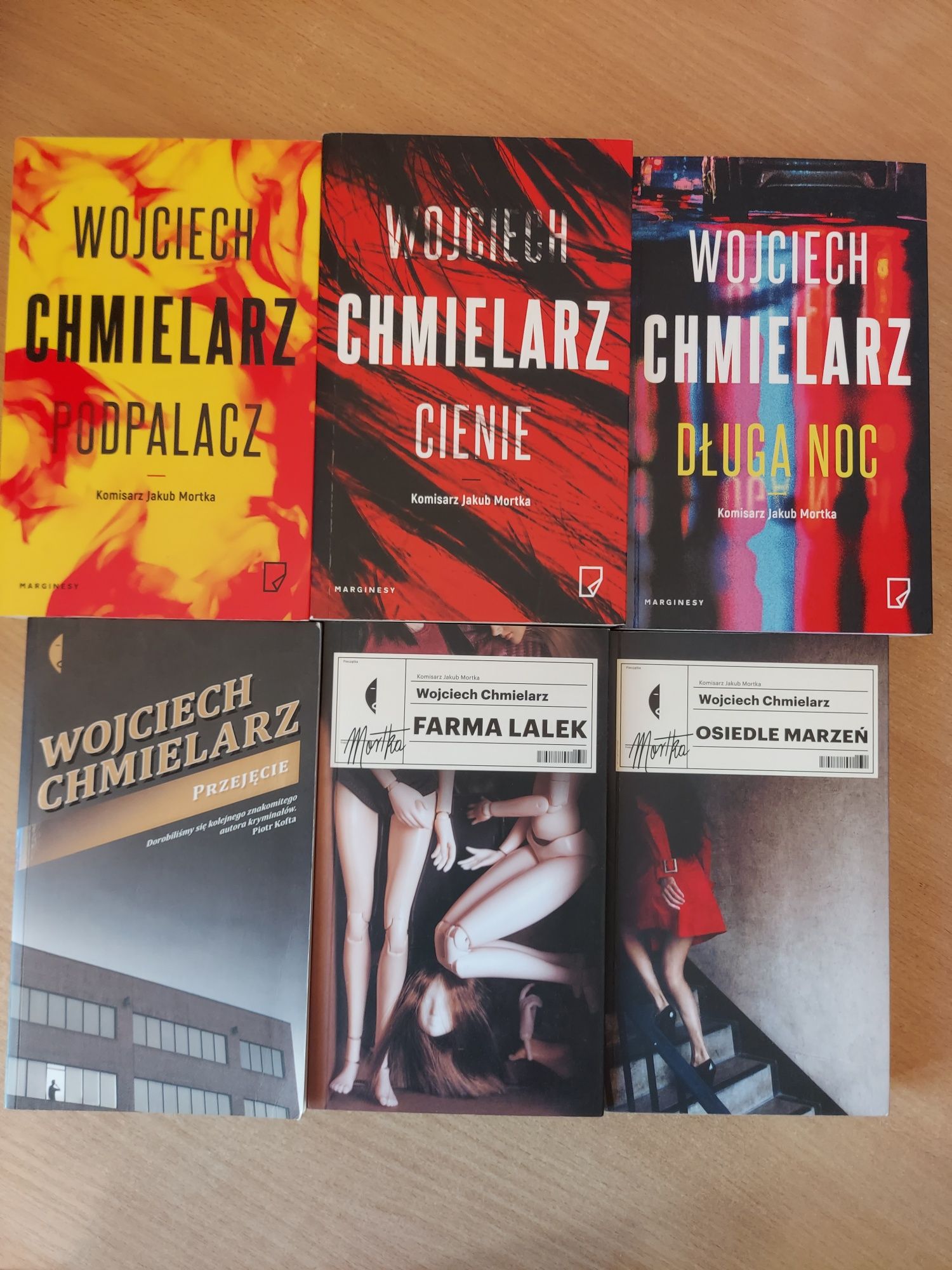 Wojciech Chmielarz zestaw 6 tomów z komisarzem Jakubem Mortką