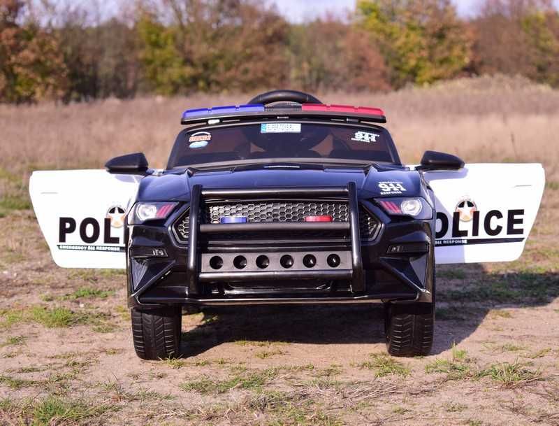 Auto Dla Dziecka na Akumulator POLICJA Koguty Dźwięki SYRENY