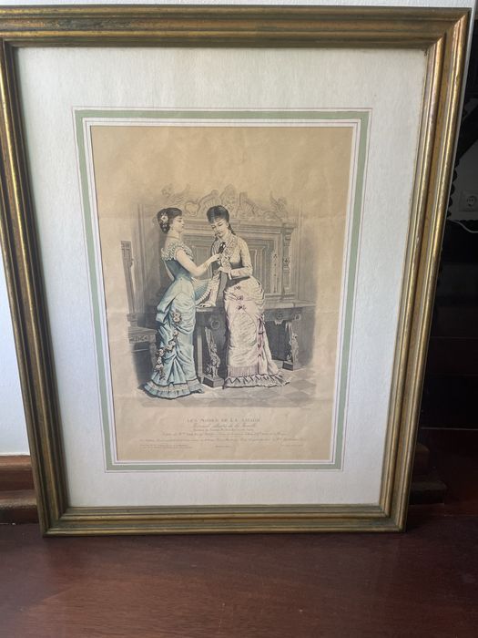 Ilustração antiga de um exemplo de moda vitoriana