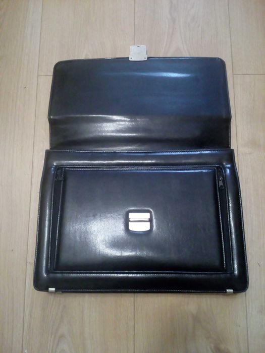 Teczka aktówka męska z ekoskóry, czarna