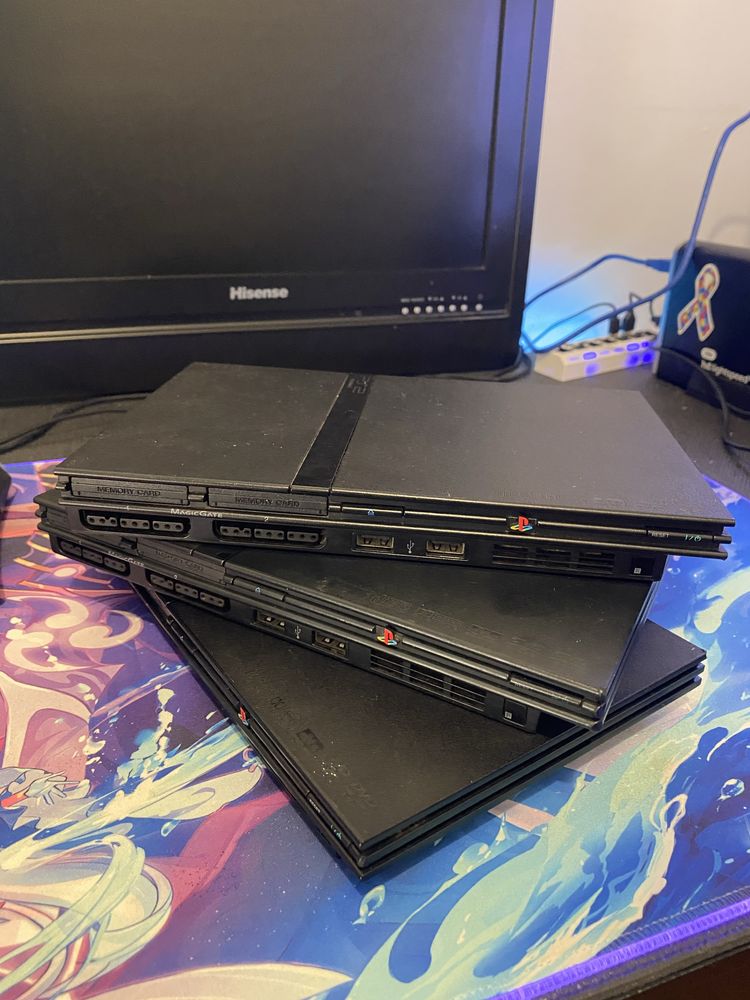 PS2 KIT COMPLETO, com acessórios.