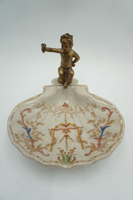 PATERKA mydelniczka porcelana z brązem