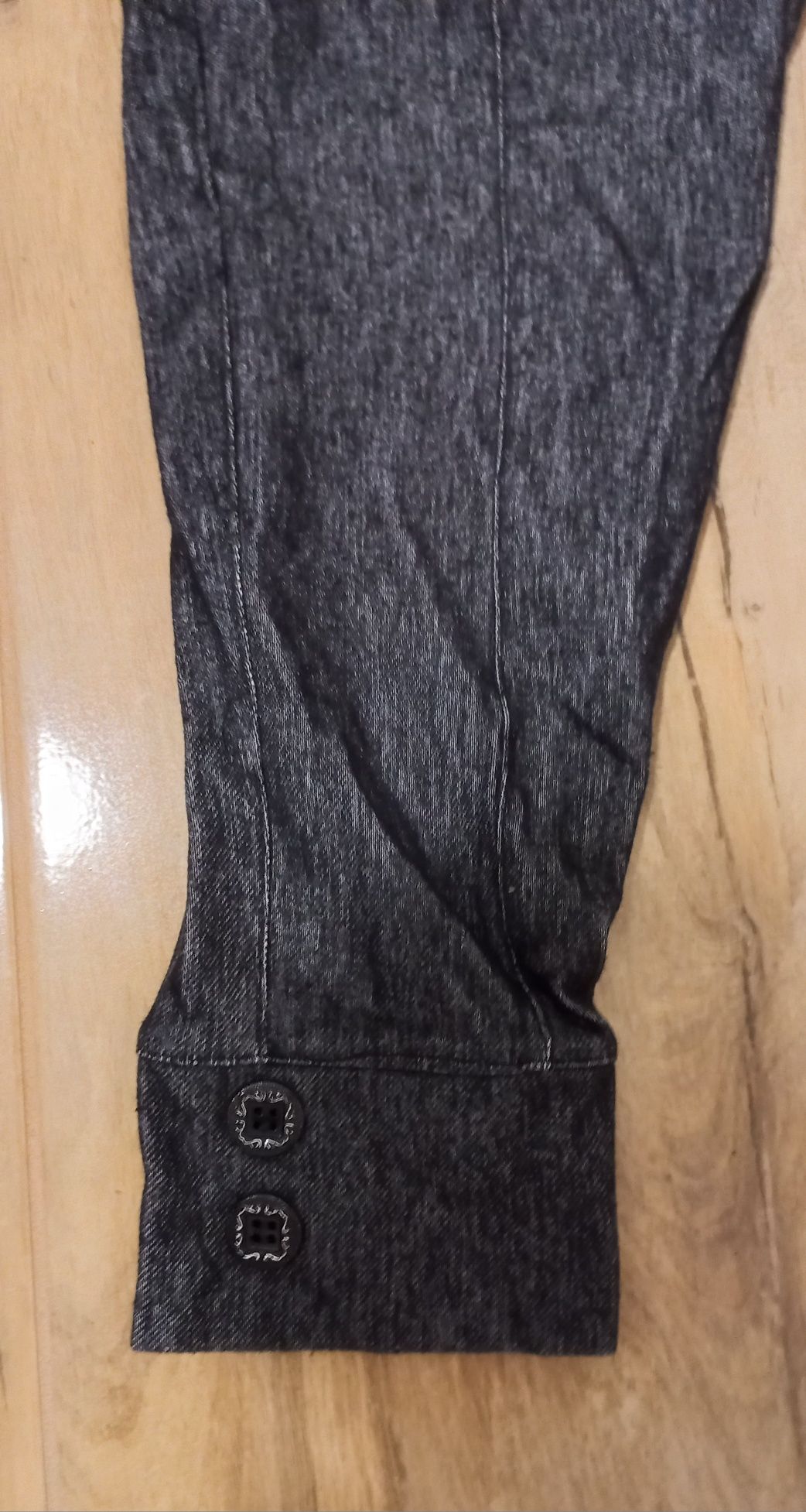 Nowe czarne imitacja jeans rybaczki M L Wysyłka 1zł