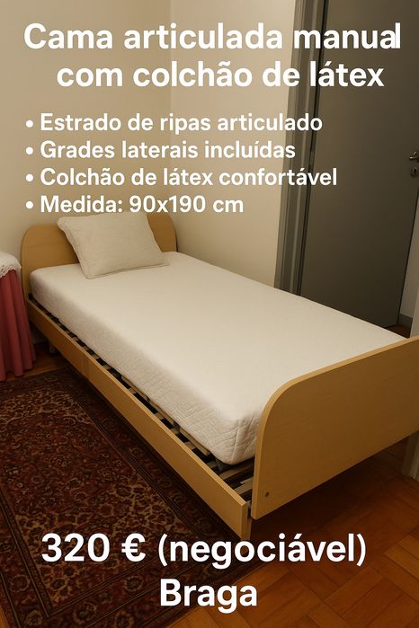 Cama articulada manual