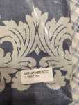 Toalha de mesa de algodão azul e branca , discreta e elegante