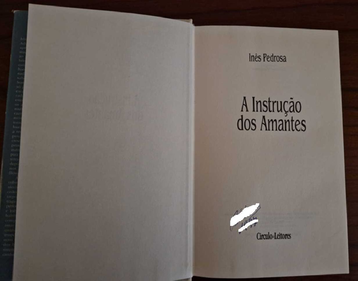 Livro “A instrução dos amantes” de Inês Pedrosa
