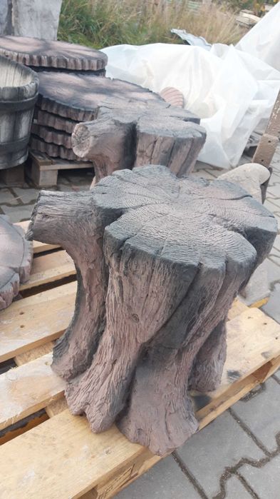 Taboret Pień Dekor Ozdoba