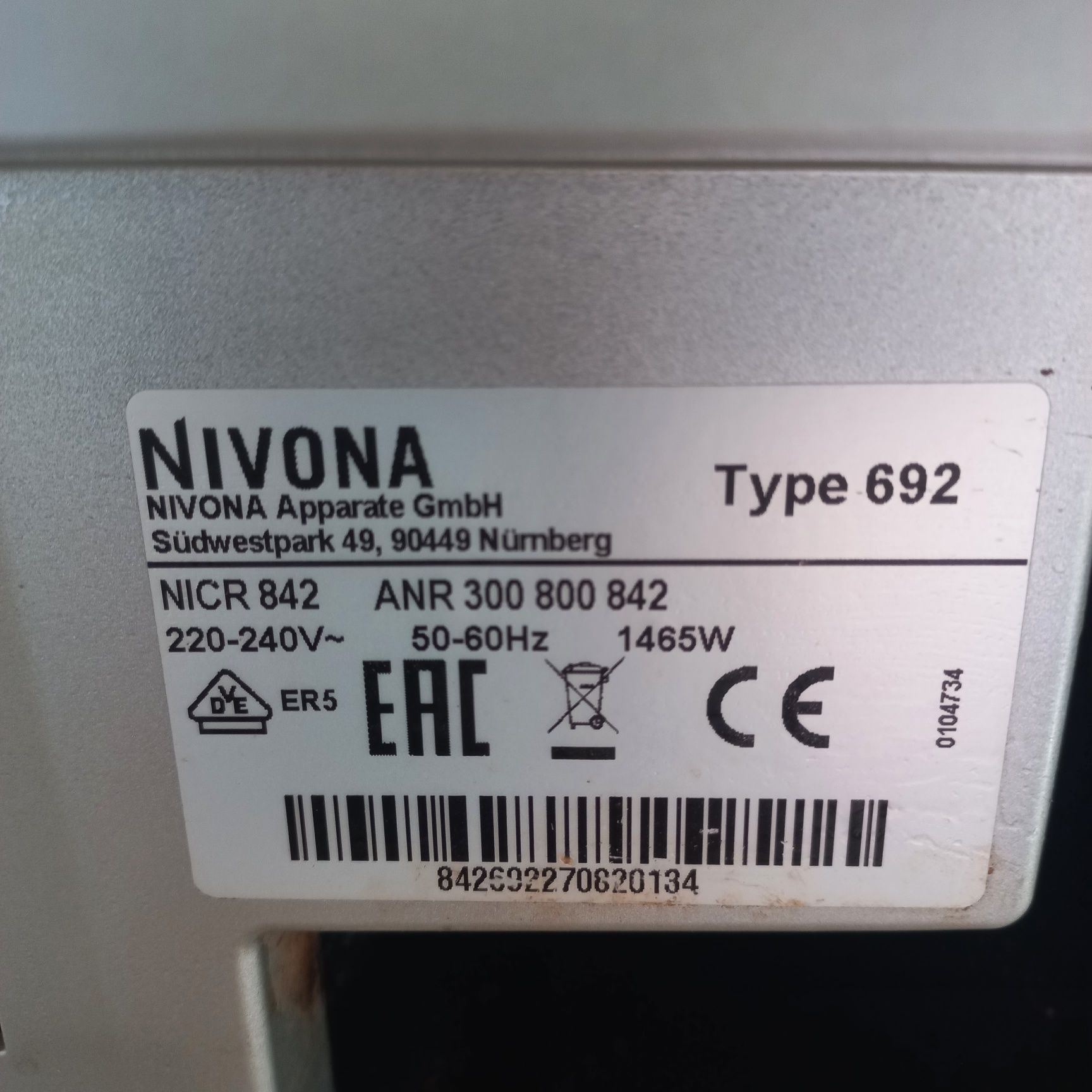 Ekspres Nivona 842