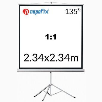 Tela de Projeção com Tripé T11-2480, 2400 x 2400 mm