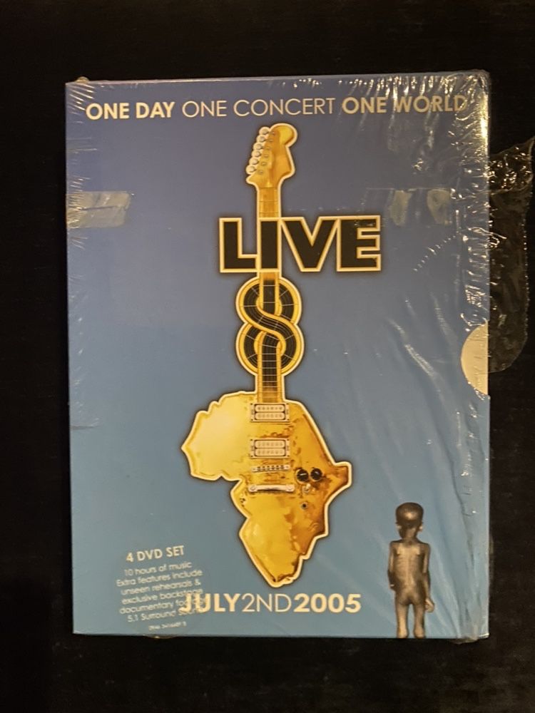 DVD set Live Aid 2005 + pulseira
