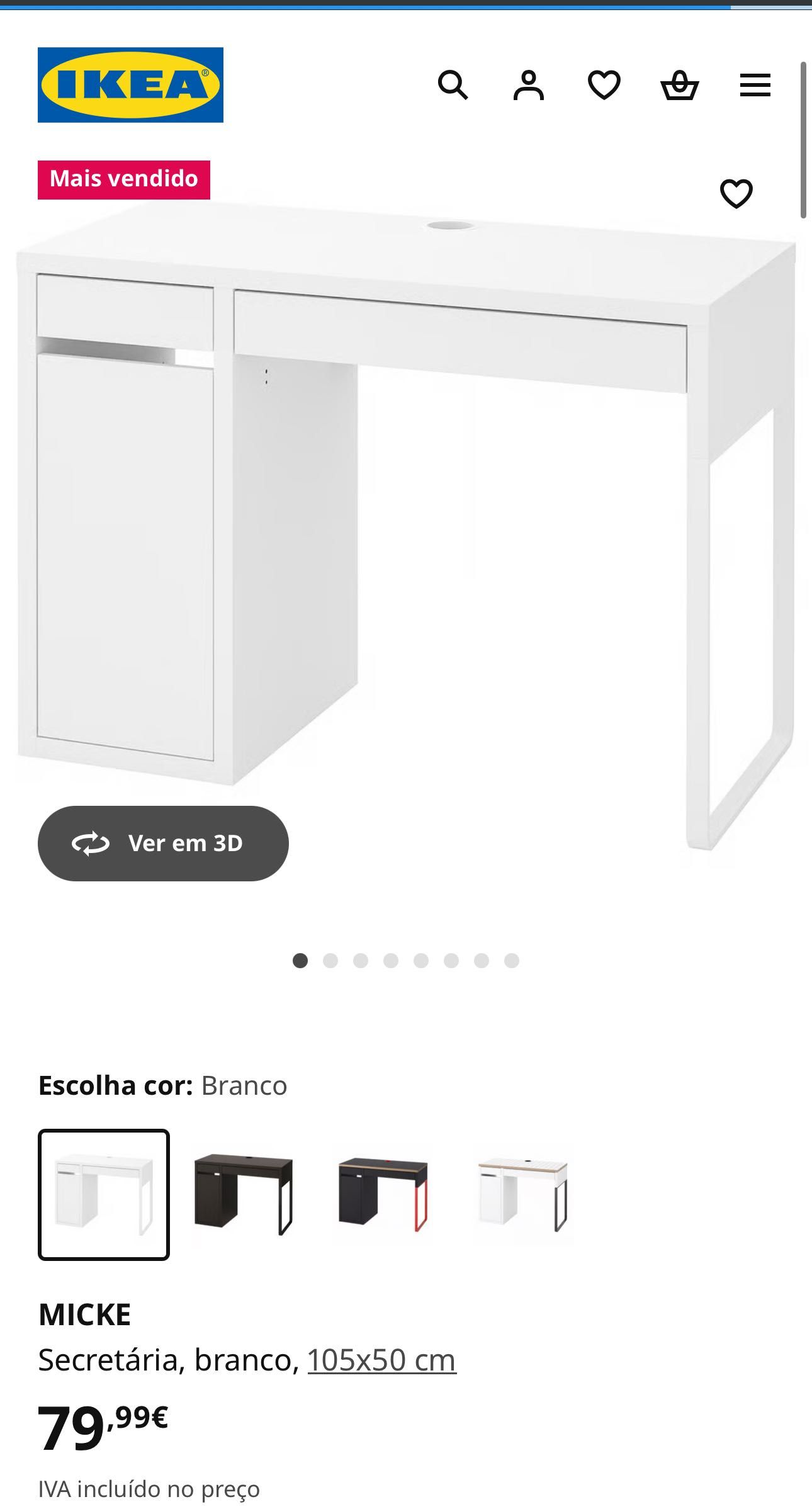 Secretaria Ikea branca