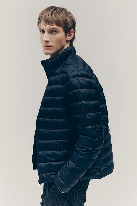 Куртка H&M Lightweight Puffer Jacket (S) чорна чоловіча мікропуховик